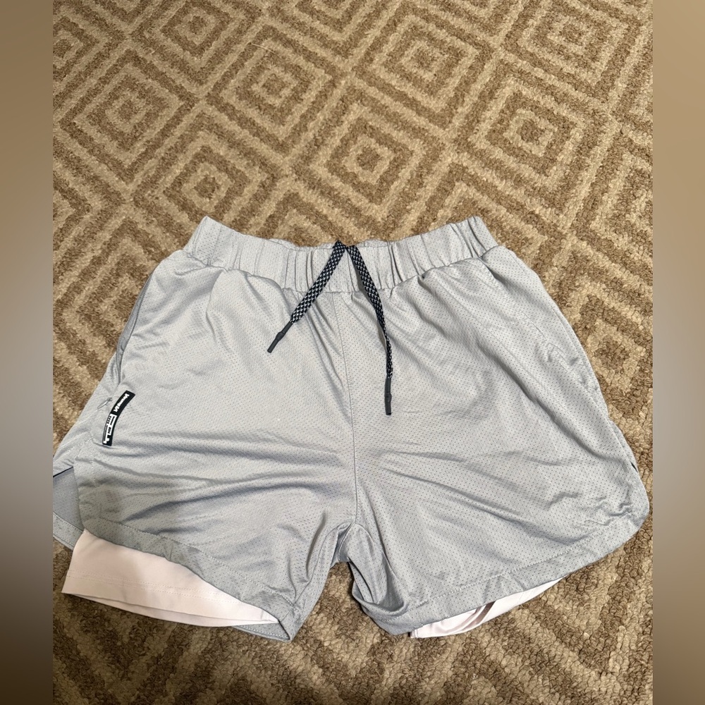 YoungLA Light Gray Athletic Shorts